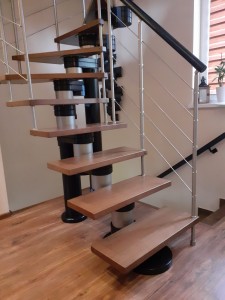 Wooden stairs DUDA model Moreno 200 U-180 13 elements