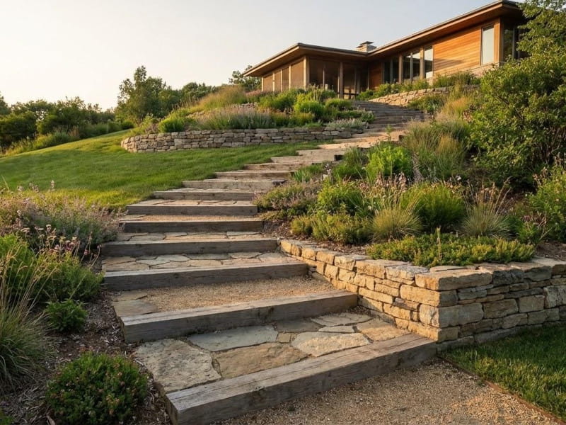 Jak zbudować schody na skarpie?